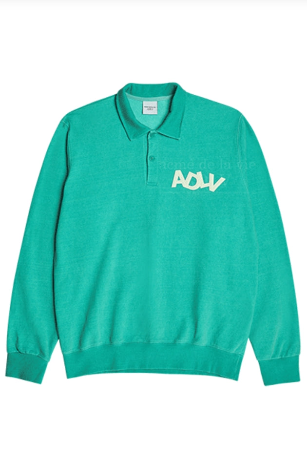 アクメドラビ(acme' de la vie)  PIGMENT LEATHER PATCH PIQUE SHIRTS MINT