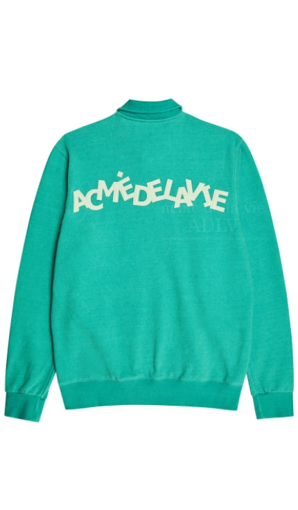 アクメドラビ(acme' de la vie)  PIGMENT LEATHER PATCH PIQUE SHIRTS MINT