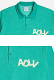 アクメドラビ(acme' de la vie)  PIGMENT LEATHER PATCH PIQUE SHIRTS MINT