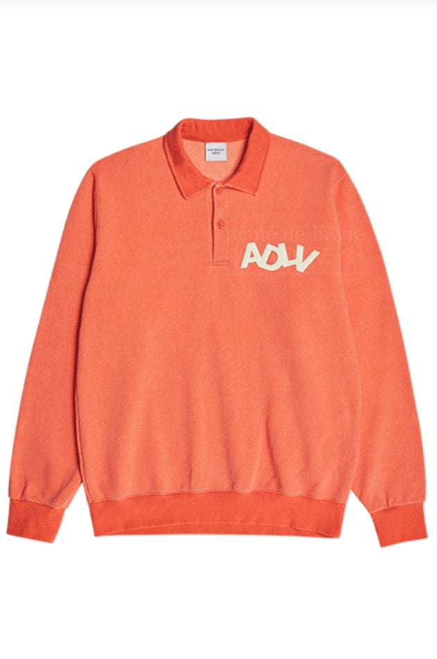 アクメドラビ(acme' de la vie)  PIGMENT LEATHER PATCH PIQUE SHIRTS ORANGE