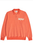 アクメドラビ(acme' de la vie)  PIGMENT LEATHER PATCH PIQUE SHIRTS ORANGE