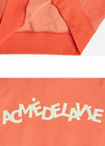 アクメドラビ(acme' de la vie)  PIGMENT LEATHER PATCH PIQUE SHIRTS ORANGE