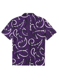 mahagrid (マハグリッド)  TRIBAL OPEN COLLAR SHIRT [PURPLE]