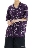 mahagrid (マハグリッド)  TRIBAL OPEN COLLAR SHIRT [PURPLE]