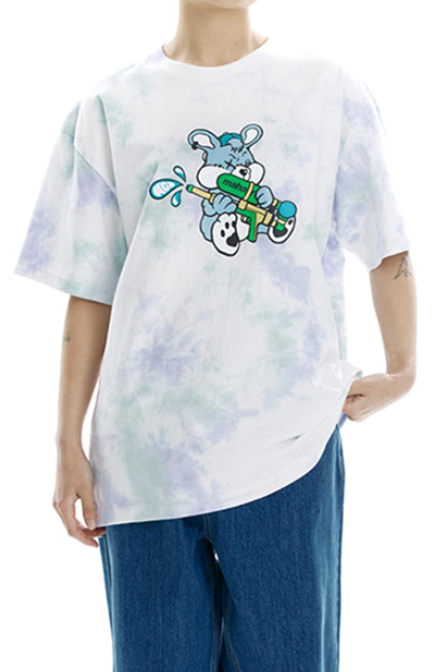 mahagrid (マハグリッド)  DYED WATER RABBIT TEE [PURPLE]