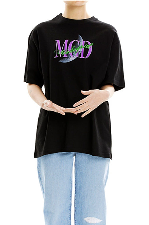 mahagrid (マハグリッド)  CRESCENT TEE [BLACK]