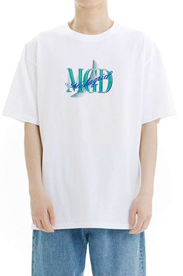 mahagrid (マハグリッド)  CRESCENT TEE [WHITE]