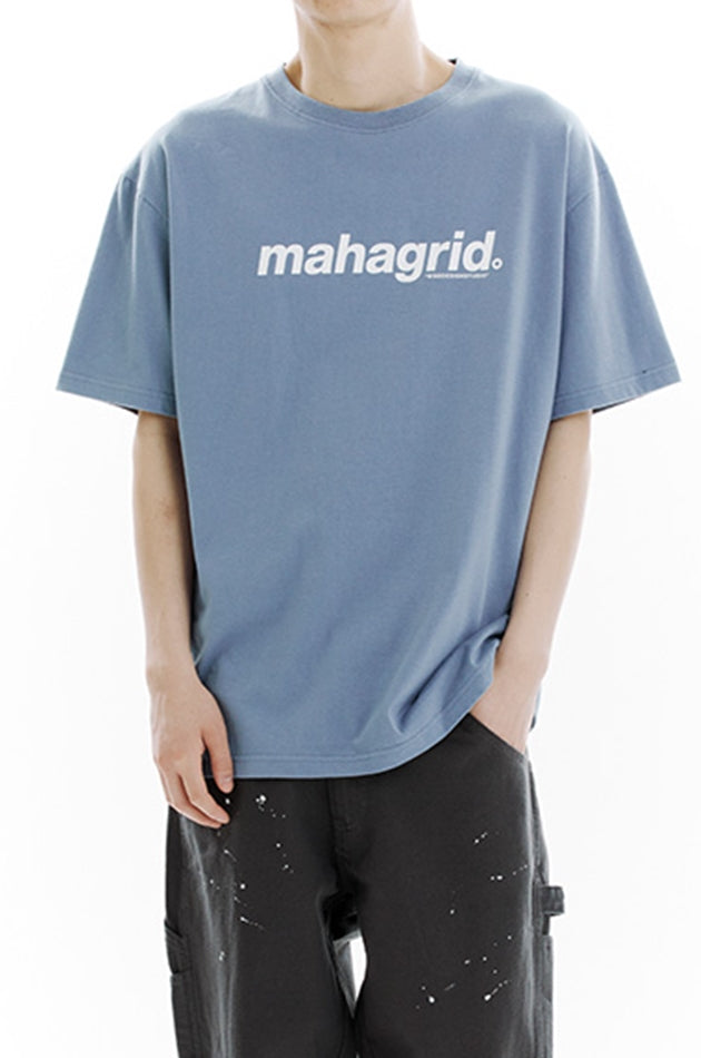 mahagrid (マハグリッド)   BASIC LOGO TEE [BLUE]