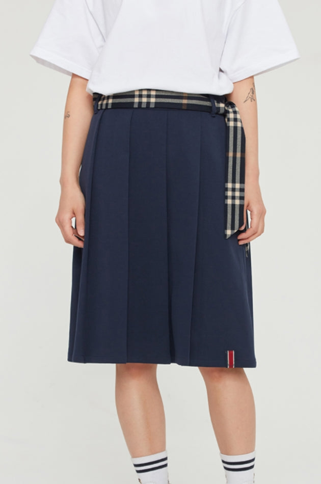 ロマンティッククラウン(ROMANTIC CROWN) PLEATS LONG SKIRT_NAVY