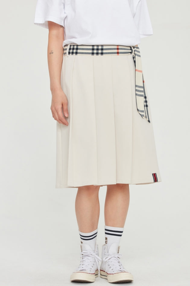 ロマンティッククラウン(ROMANTIC CROWN) PLEATS LONG SKIRT_OATMEAL