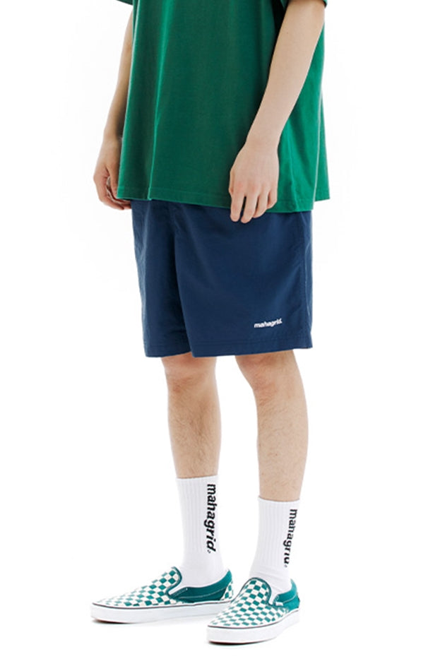 mahagrid (マハグリッド)  BASIC LOGO SHORT [NAVY]
