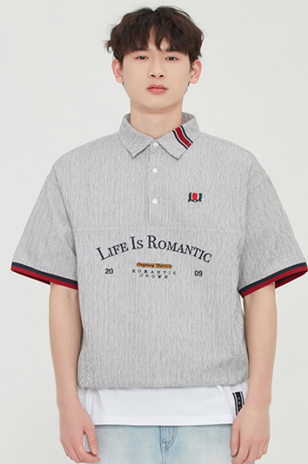 ロマンティッククラウン(ROMANTIC CROWN) SEERSUCKER SUMMER ANORAK_GREY