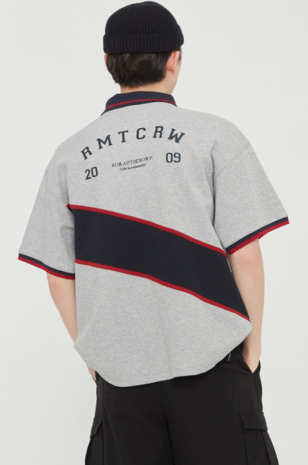 ロマンティッククラウン(ROMANTIC CROWN) RMTC LOGO LINE POLO_GREY