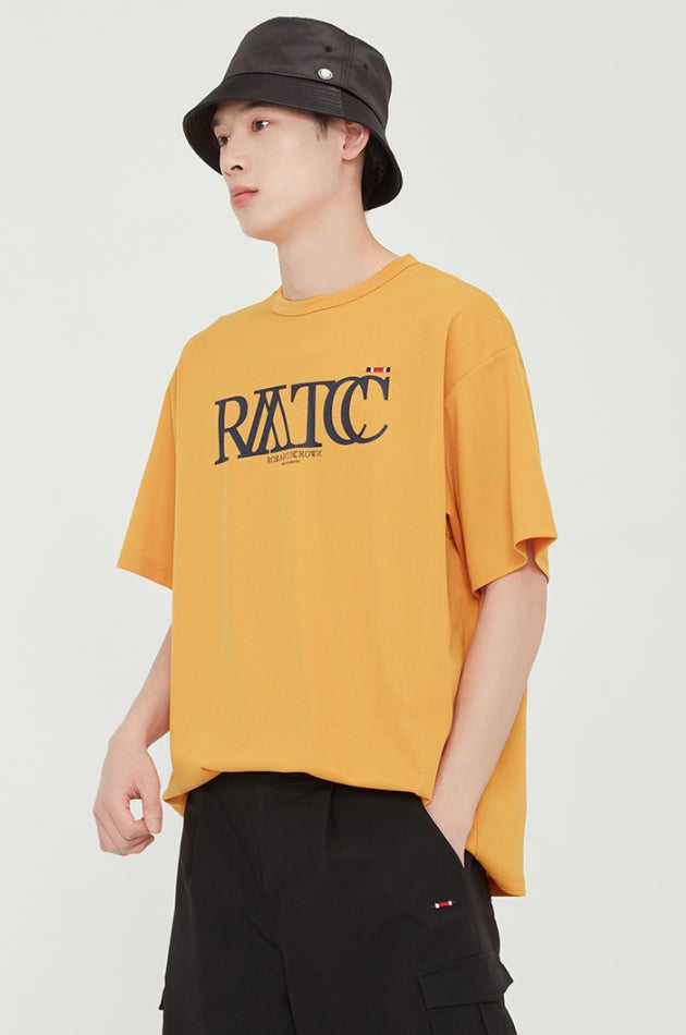 ロマンティッククラウン(ROMANTIC CROWN) RMTC MESH LOGO TEE_YELLOW