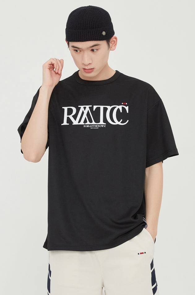 ロマンティッククラウン(ROMANTIC CROWN) RMTC MESH LOGO TEE_BLACK