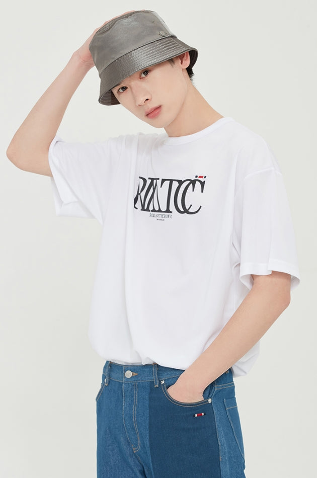 ロマンティッククラウン(ROMANTIC CROWN) RMTC MESH LOGO TEE_WHITE