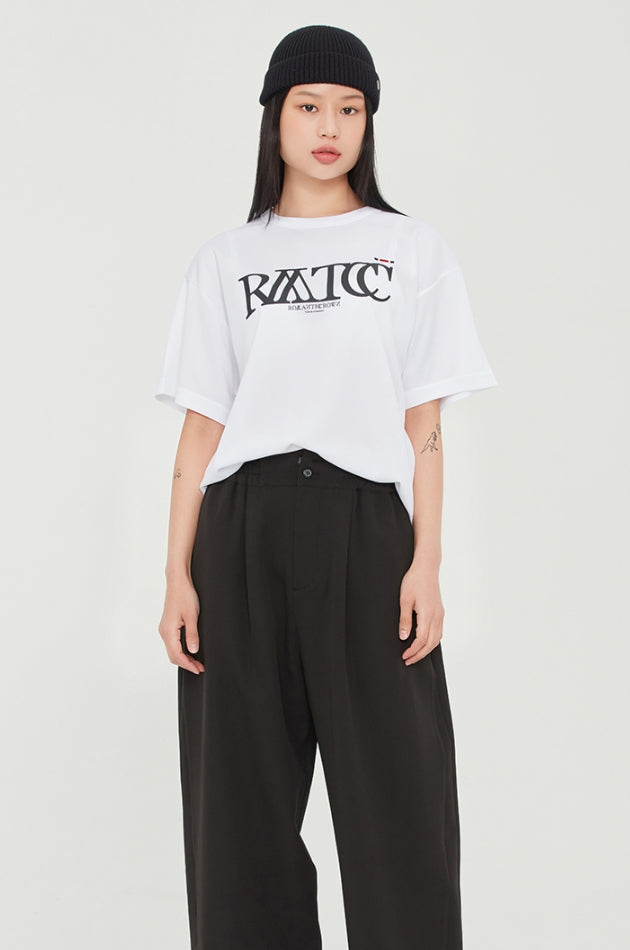 ロマンティッククラウン(ROMANTIC CROWN) RMTC MESH LOGO TEE_WHITE