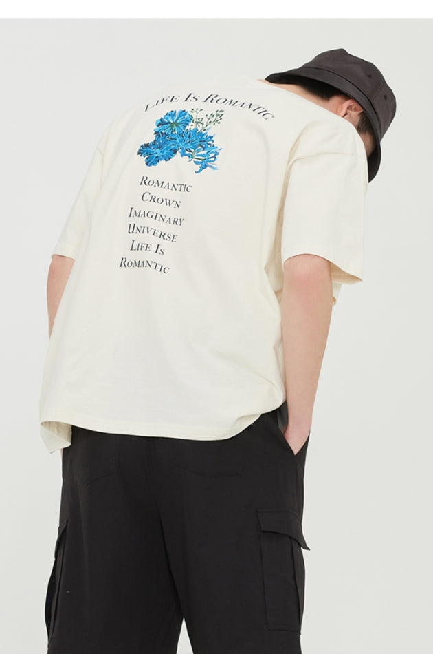 ロマンティッククラウン(ROMANTIC CROWN)  WILD FLOWER TEE_OATMEAL