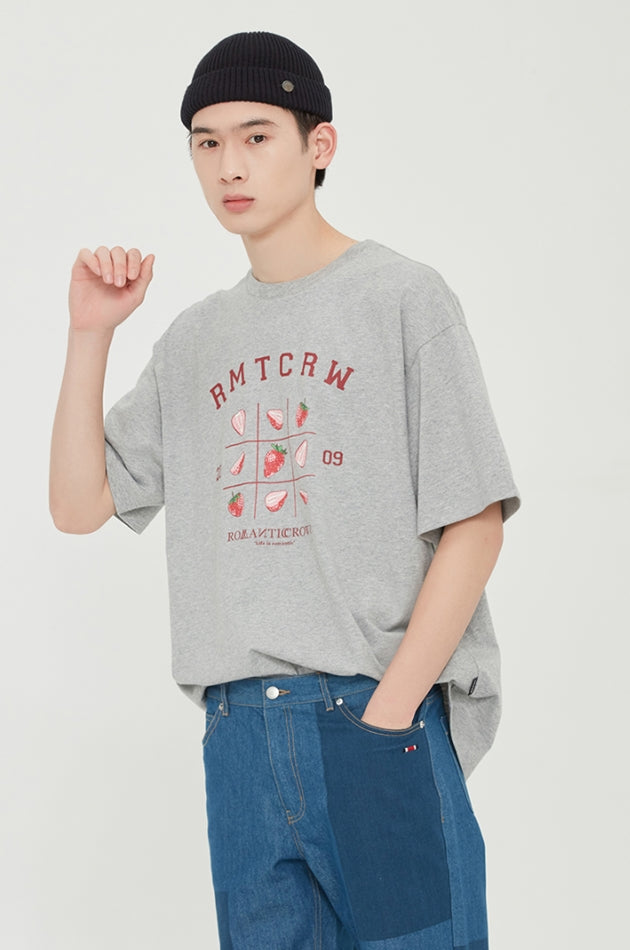 ロマンティッククラウン(ROMANTIC CROWN) STRAWBERRY BINGO TEE_GREY
