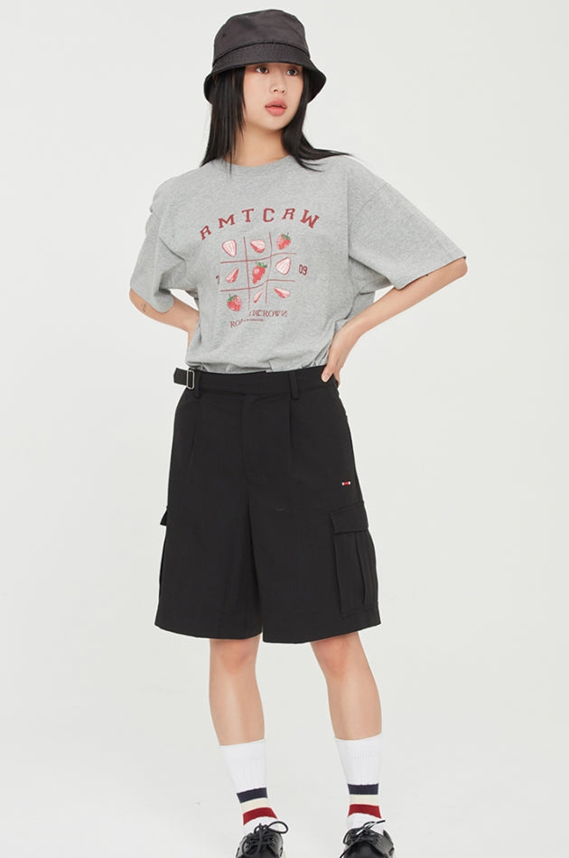 ロマンティッククラウン(ROMANTIC CROWN) STRAWBERRY BINGO TEE_GREY