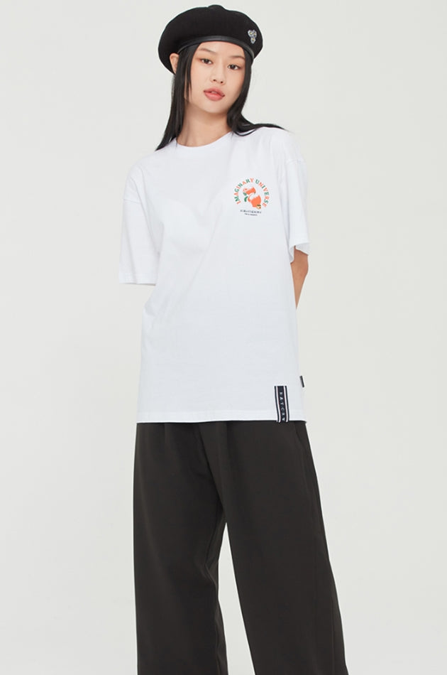 ロマンティッククラウン(ROMANTIC CROWN) COLOR DOT ORANGE TEE_WHITE