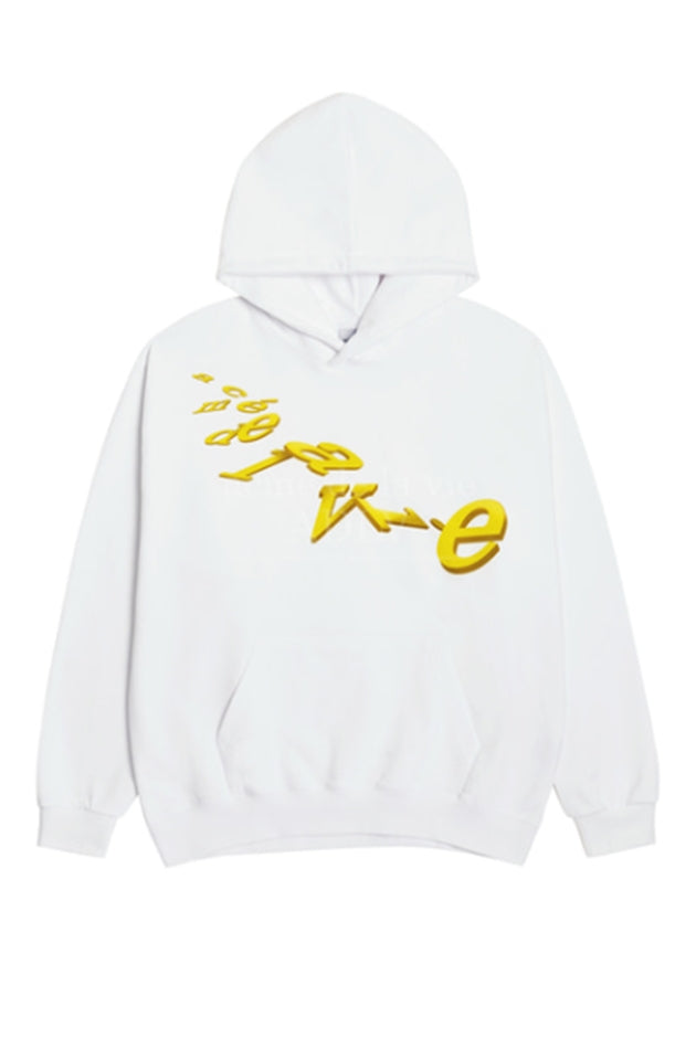 アクメドラビ(acme' de la vie)  FALLDOWN LOGO HOODIE WHITE