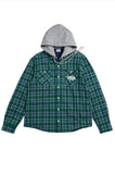 アクメドラビ(acme' de la vie) SILICON EMBLEM CHECKSHIRT HOODIE GREEN