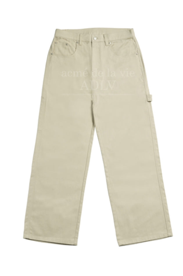 アクメドラビ(acme' de la vie) STRAP TWILL COTTON PANTS BEIGE
