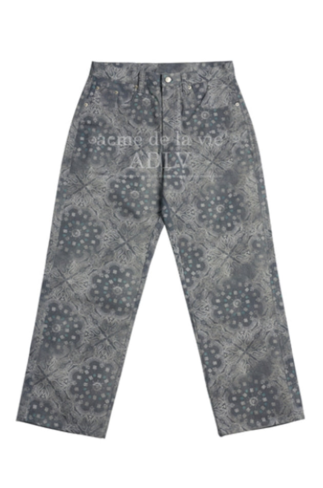 アクメドラビ(acme' de la vie) PAISLEY FAKE DENIM PANTS GREY