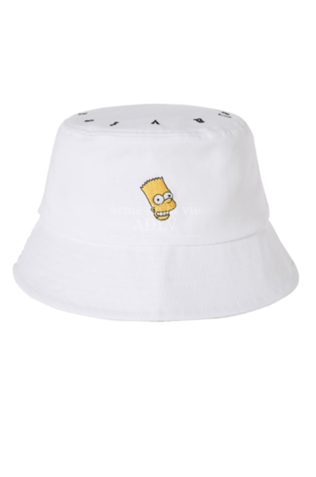 アクメドラビ(acme' de la vie)  BART BUCKET HAT WHITE