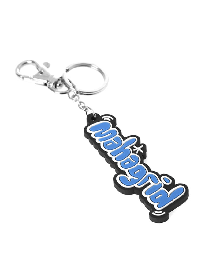 mahagrid (マハグリッド)   HANDSTYLE LOGO RUBBER KEYRING [BLACK]