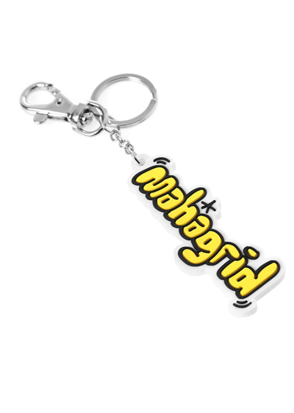 mahagrid (マハグリッド)   HANDSTYLE LOGO RUBBER KEYRING [WHITE]