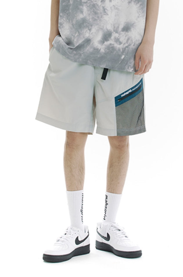 mahagrid (マハグリッド)  BELTED ZIP SHORT [GREY]