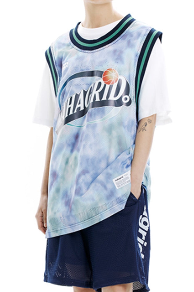 mahagrid (マハグリッド)  DYED BASKETBALL JERSEY [NAVY]