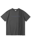 mahagrid (マハグリッド) BLOCKED EMB TEE [CHARCOAL]