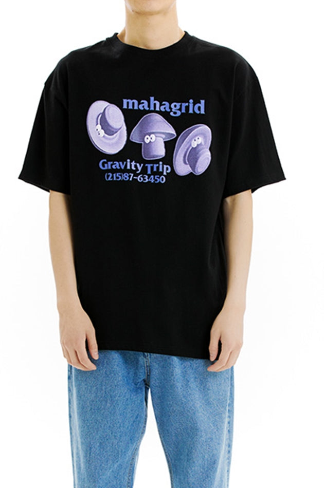 mahagrid (マハグリッド)  MUSHROOM TRIP TEE [BLACK]