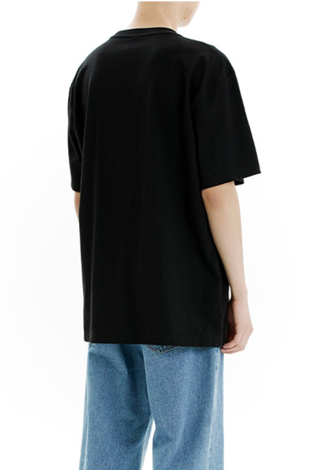 mahagrid (マハグリッド)  PLANET LOGO TEE [BLACK]