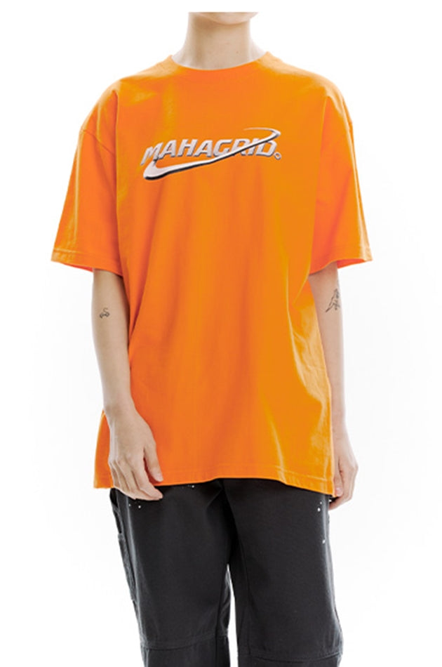 mahagrid (マハグリッド)   PLANET LOGO TEE [ORANGE]