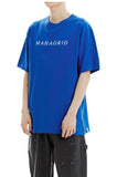 mahagrid (マハグリッド)   SERIF LOGO TEE [BLUE]