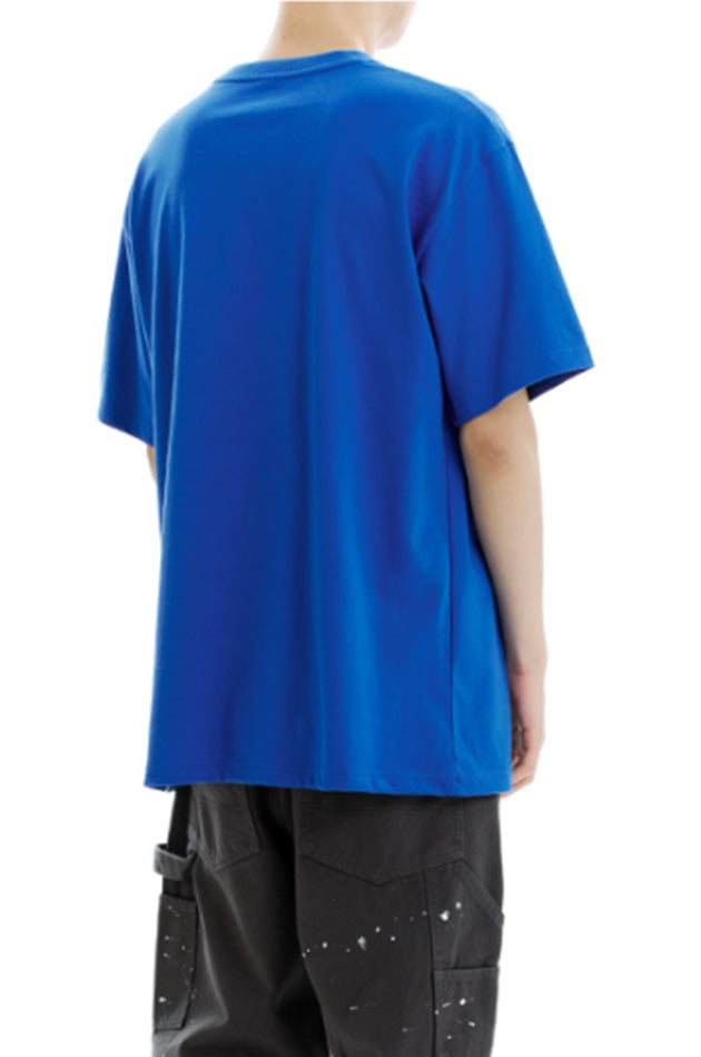 mahagrid (マハグリッド)   SERIF LOGO TEE [BLUE]