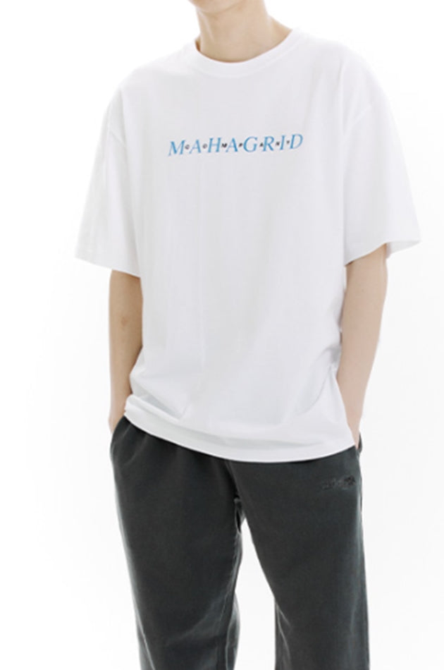 mahagrid (マハグリッド)   SERIF LOGO TEE [WHITE]