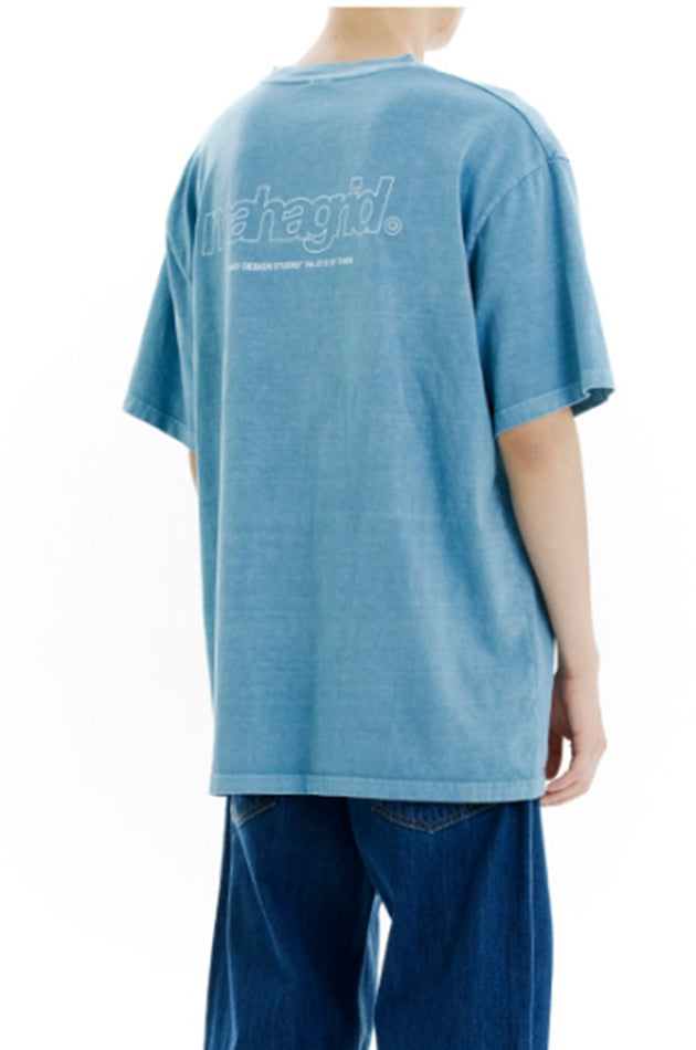 mahagrid (マハグリッド)  LICENSE PIGMENT TEE [BLUE]