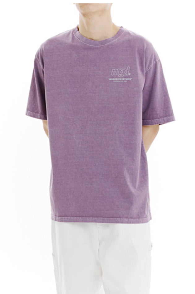 mahagrid (マハグリッド)  LICENSE PIGMENT TEE [PURPLE]