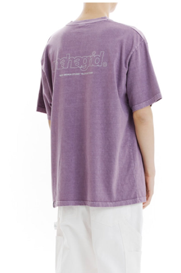 mahagrid (マハグリッド)  LICENSE PIGMENT TEE [PURPLE]