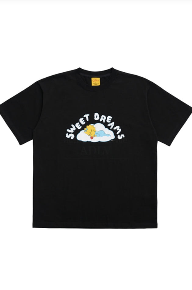 アクメドラビ(acme' de la vie) [ADLV X SIMPSONS] DREAMING MEGGIE SHORT SLEEVE T-SHIRT BLACK