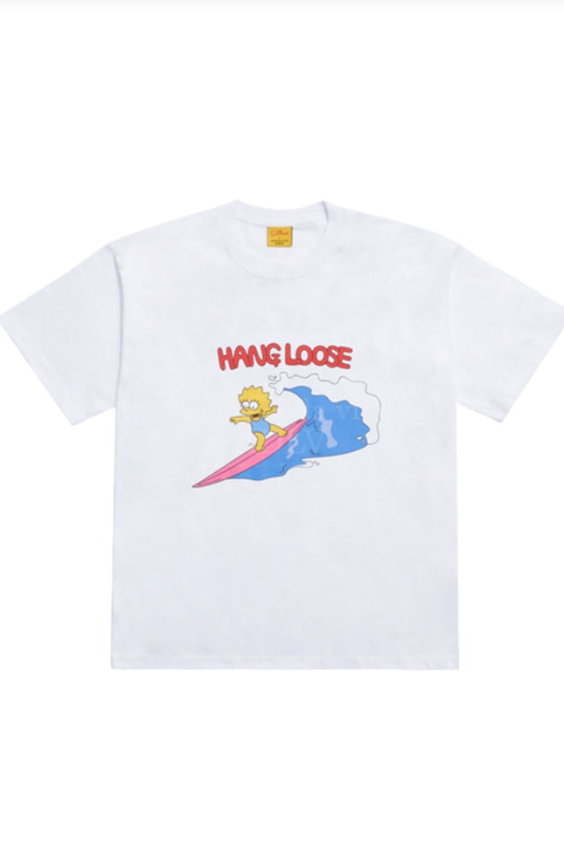 アクメドラビ(acme' de la vie) [ADLV X SIMPSONS] SURFING LISA SHORT SLEEVE T-SHIRT  WHITE