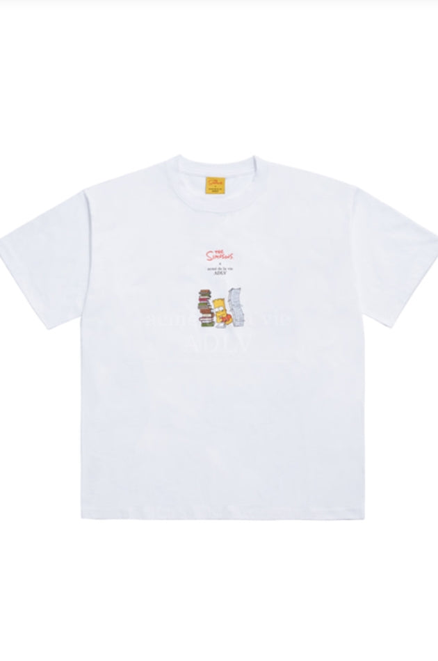 アクメドラビ(acme' de la vie) [ADLV X SIMPSONS] HOMEWORK BART SHORT SLEEVE T-SHIRT WHITE