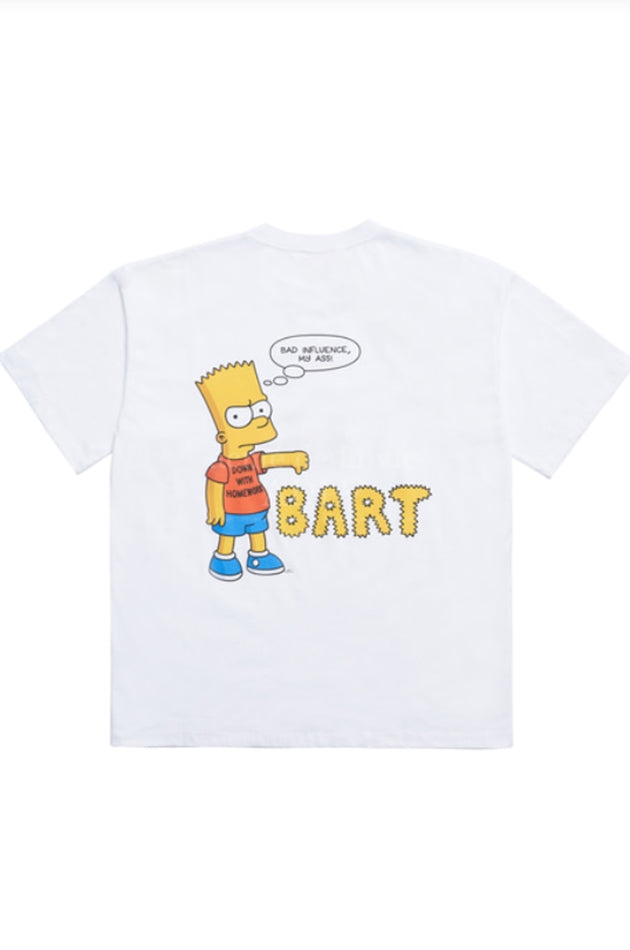 アクメドラビ(acme' de la vie) [ADLV X SIMPSONS] HOMEWORK BART SHORT SLEEVE T-SHIRT WHITE