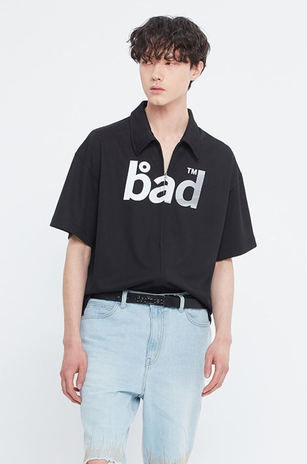 ベドインベド(BADINBAD)  FADE OUT LOGO SHIRT_BLACK