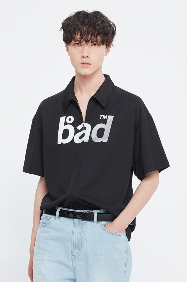 ベドインベド(BADINBAD)  FADE OUT LOGO SHIRT_BLACK